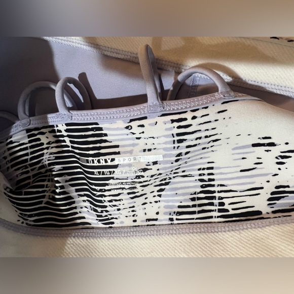 NWT DKNY Sport Sports Bra Purple/White/Black (dp1t8172) Size XL - Picture 4 of 6